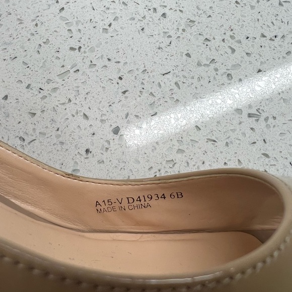Cole Haan peep toe patent wedges, 3 inch heel, nude/tan color, Size 6 - Picture 3 of 5